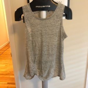 Gray linen tank top